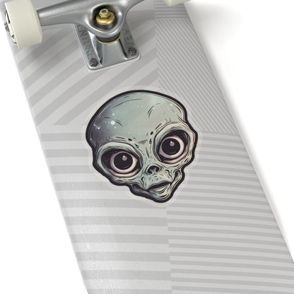 Mystic Gray Alien Head Vinyl Sticker