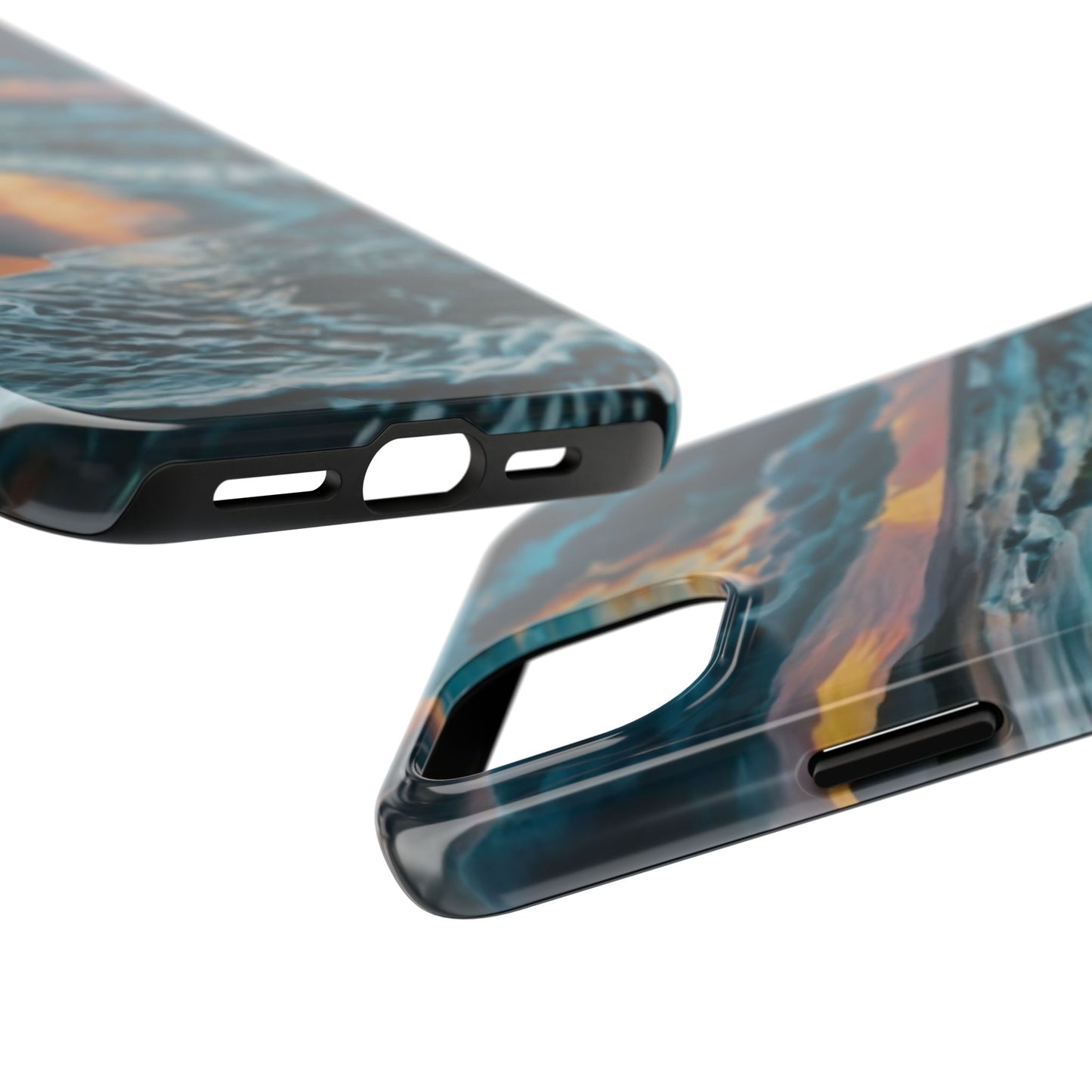 Coastal Sunset Waves Tough Phone Case