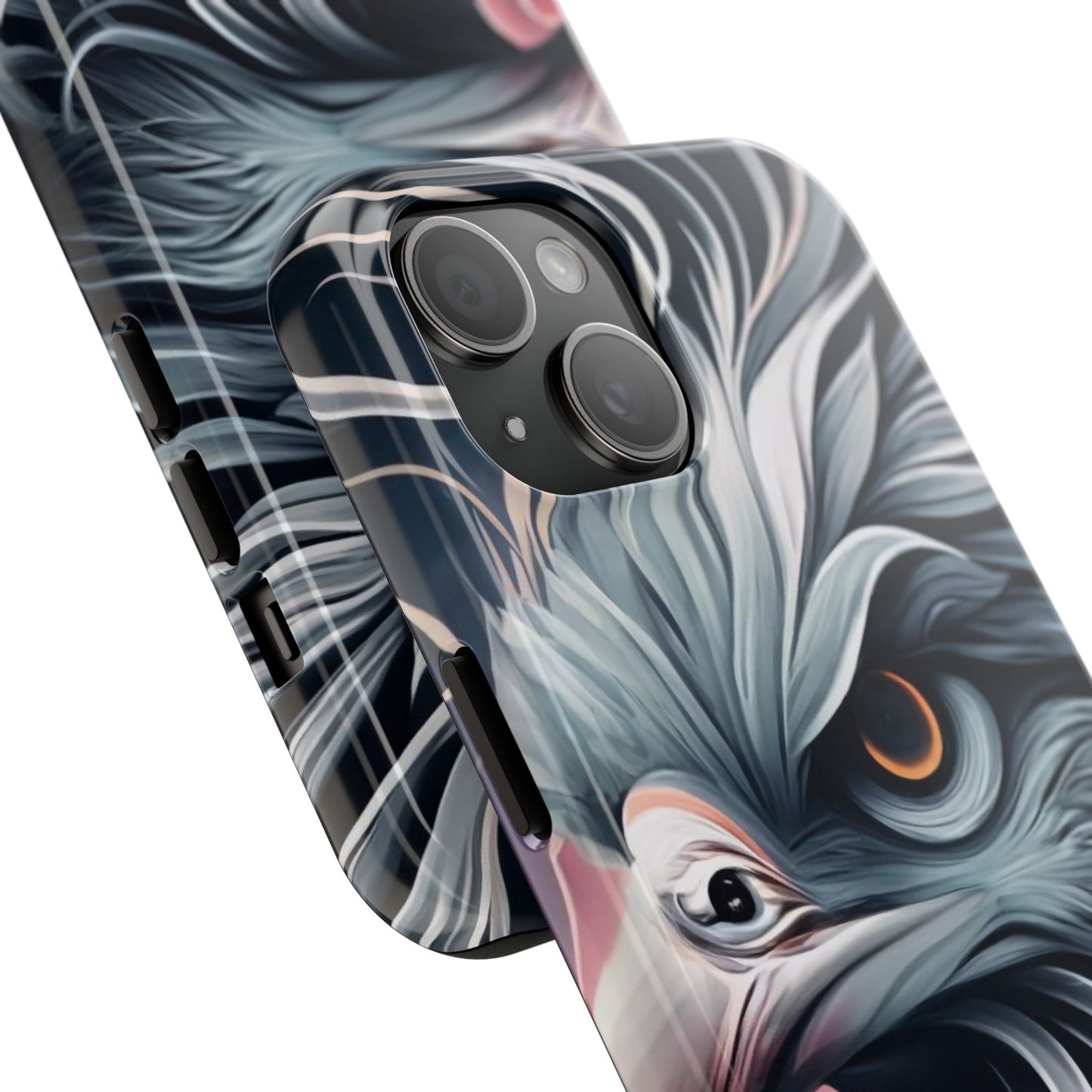 AviarySwirls Monochrome Bird Tough Phone Case