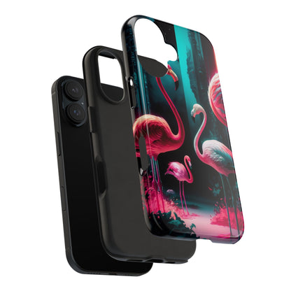 Vibrant Flamingo Gathering Tough Phone Case