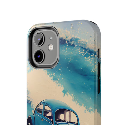 Wave Chasing Painted Blue VDub Beetle - Tough Phone Case