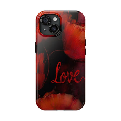 Crimson Love Blossoms Tough Phone Case