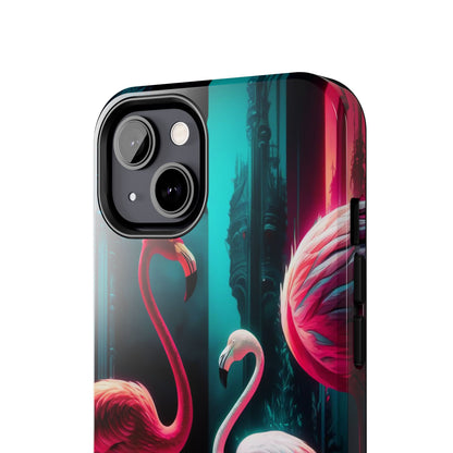 Vibrant Flamingo Gathering Tough Phone Case