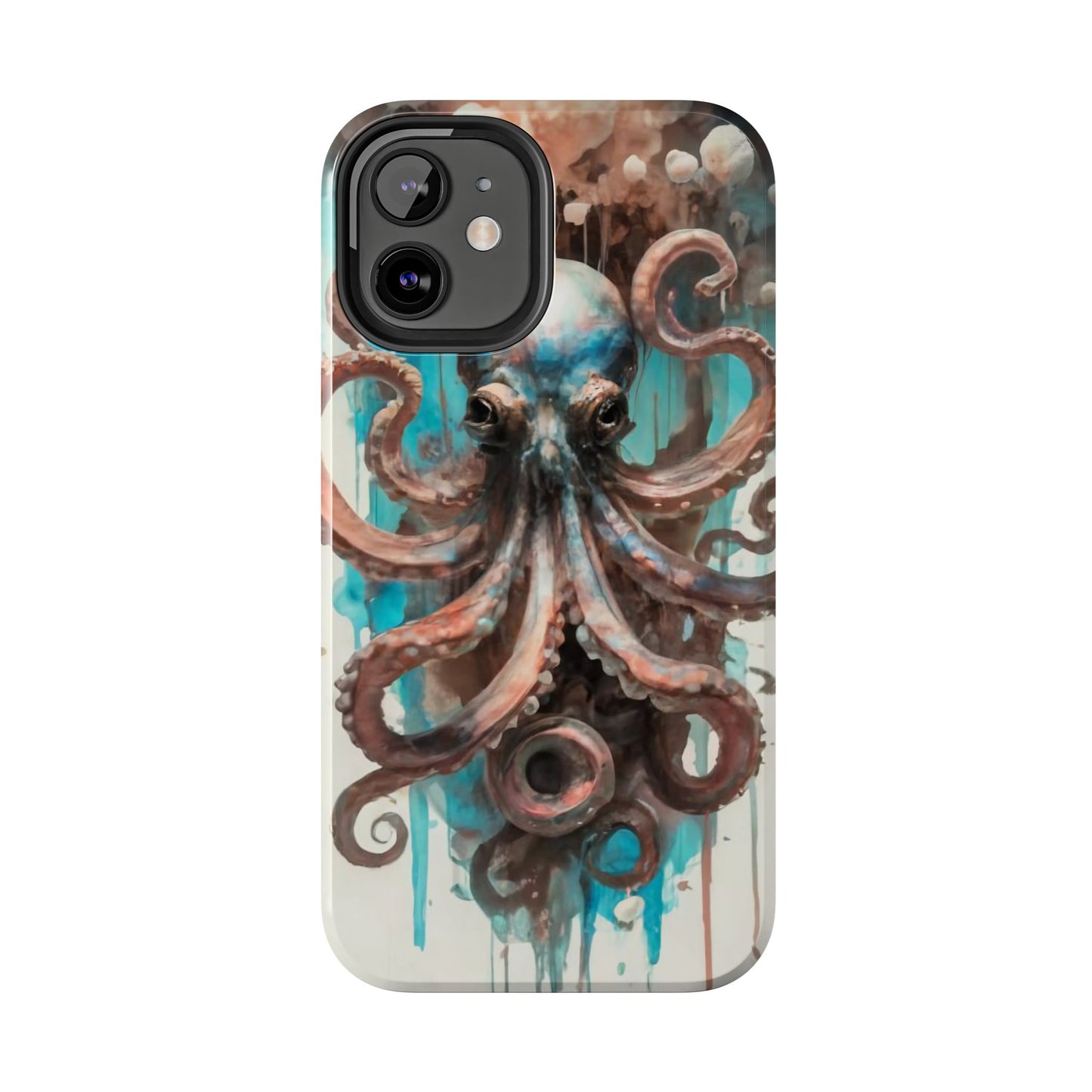 Serene Octopus Watercolor Tough Phone Case