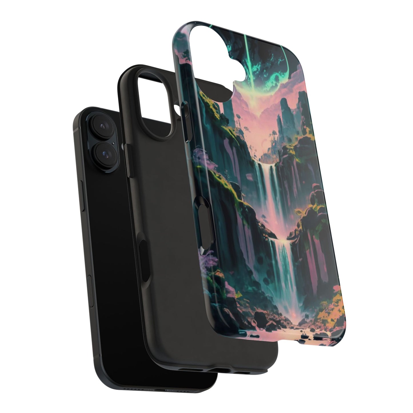 Moonfall Cascades Night View Tough Phone Case