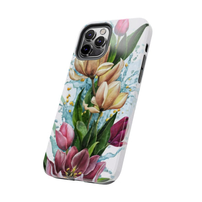 Blossom Splash Watercolor Floral Tough Phone Case