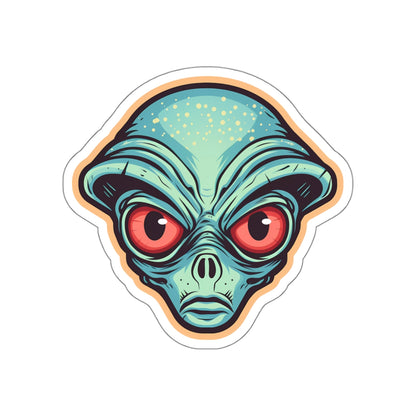 Mystic Green Alien Head Vinyl Sticker