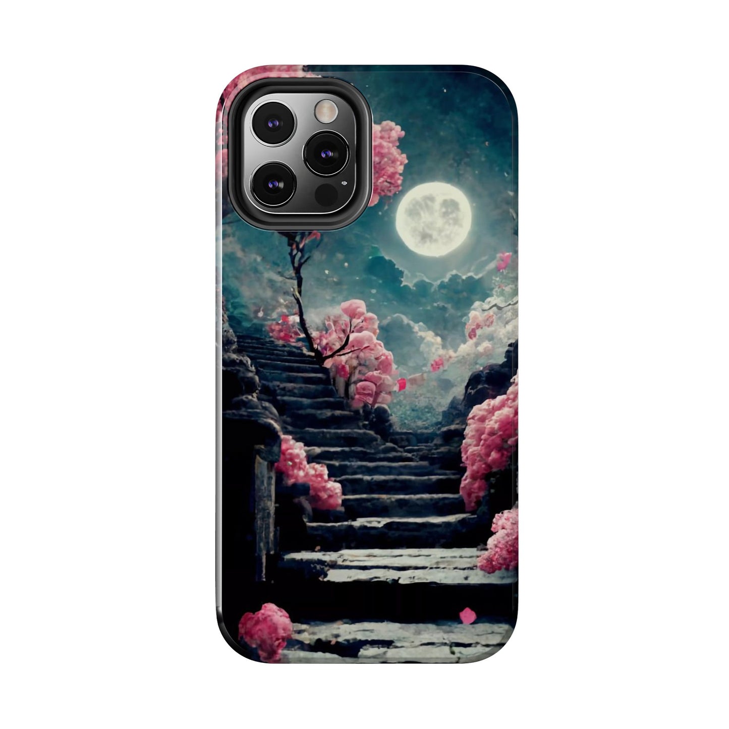 Mountain Path Cherry Blossoms Tough Phone Case