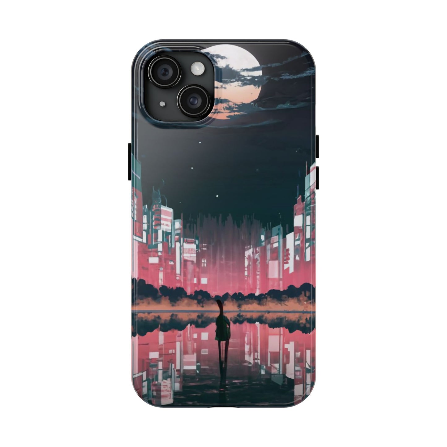 Moonlit Waterfront City Night Tough Phone Case