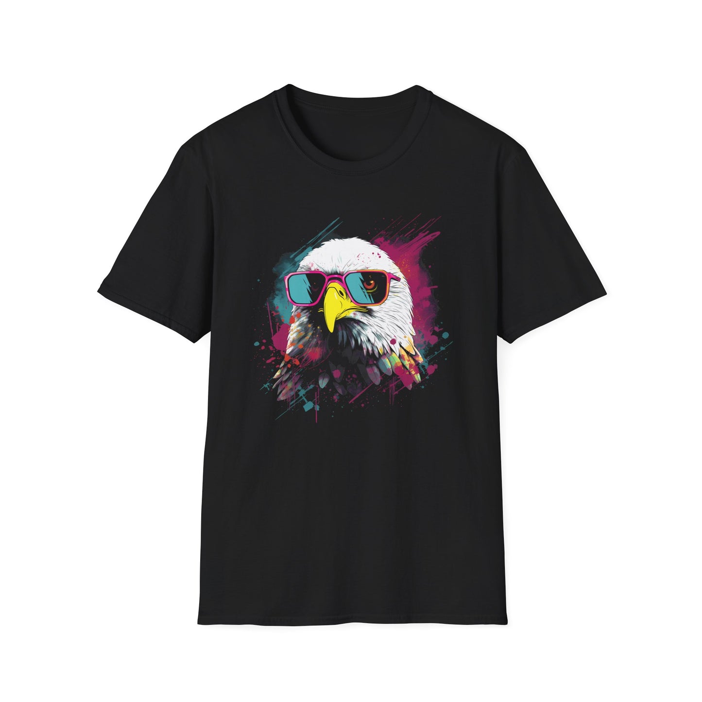 90's Freedom Eagle Unisex Softstyle T-Shirt - Comfortable Tee with Retro Eagle Design for Patriotic Vibes