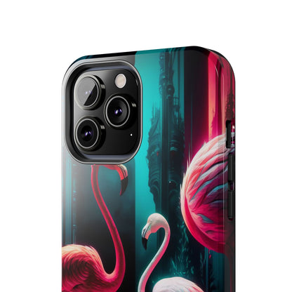 Vibrant Flamingo Gathering Tough Phone Case