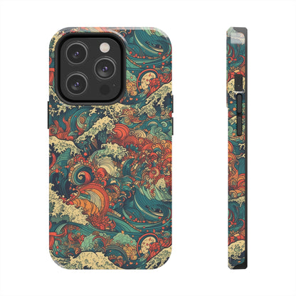 Multi-Hued Swirls - Wave of Colors - Tough Phone Case