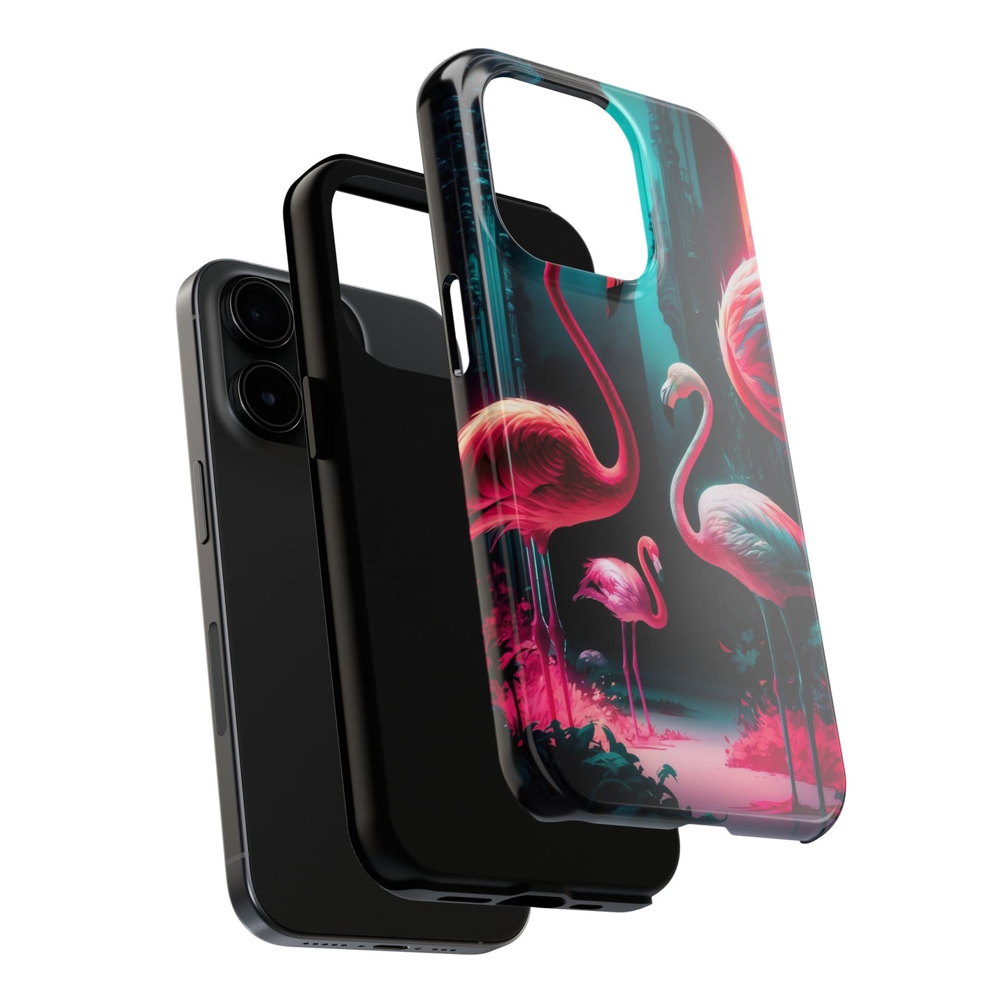 Vibrant Flamingo Gathering Tough Phone Case