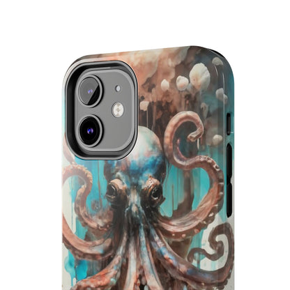 Serene Octopus Watercolor Tough Phone Case