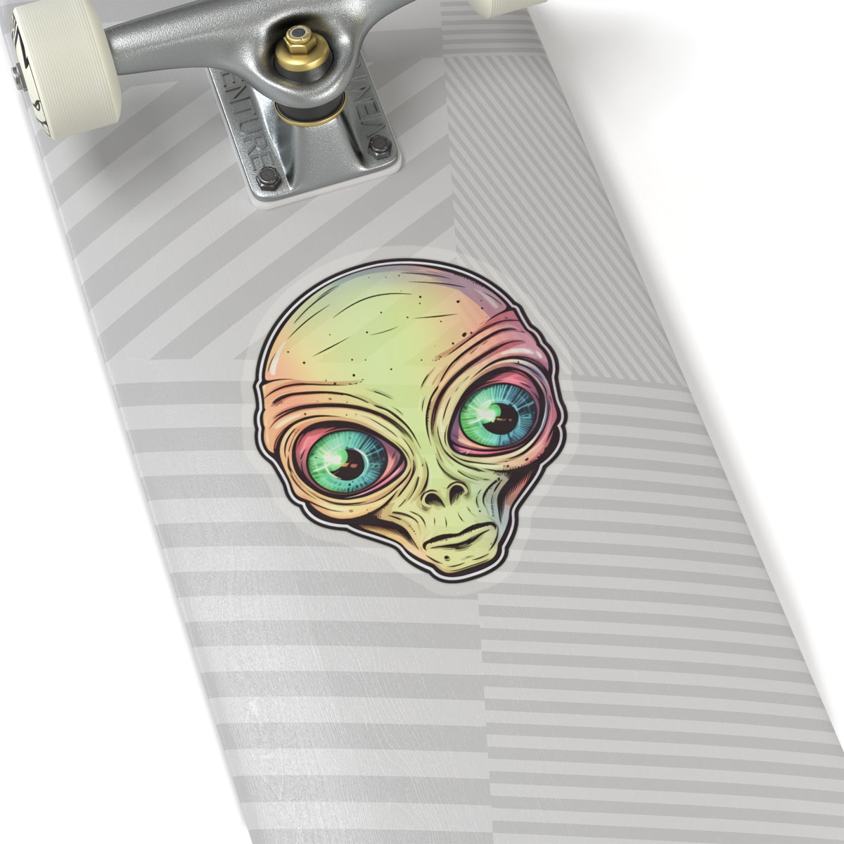 Cosmic Gradient Alien Head Vinyl Sticker