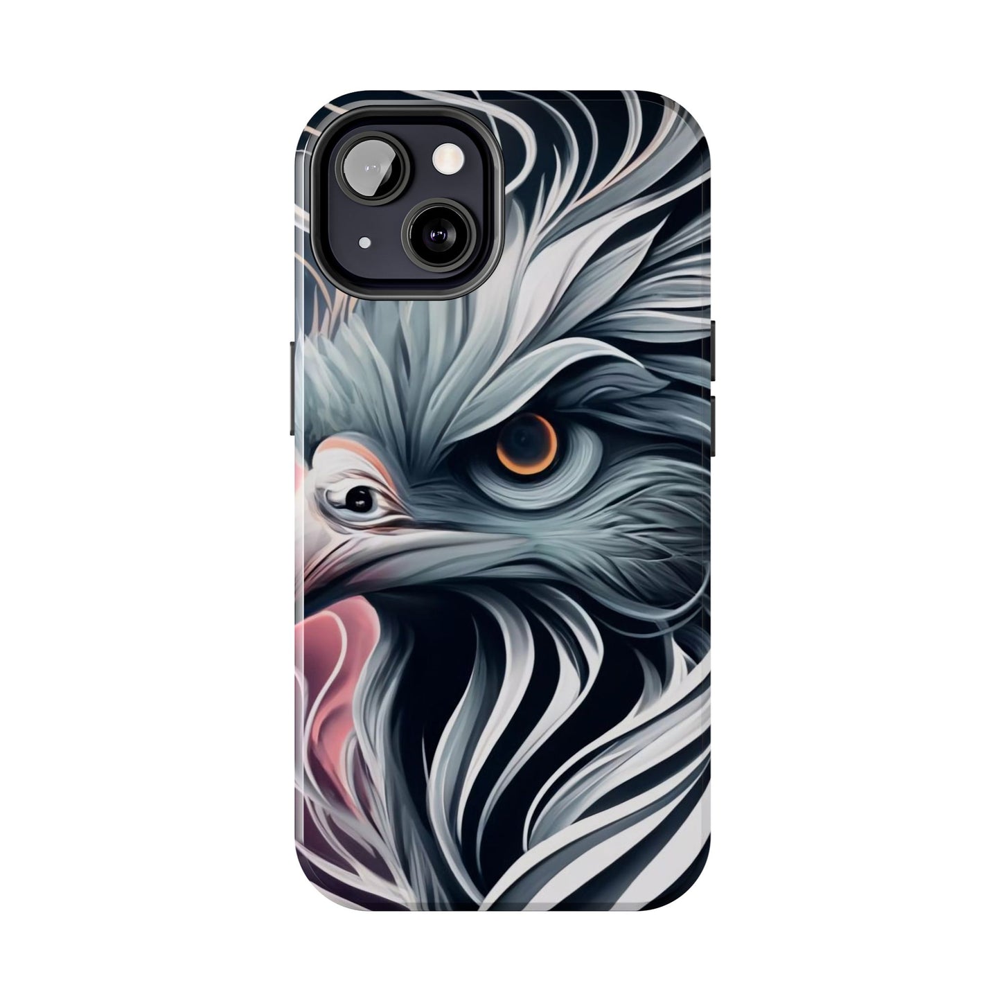 AviarySwirls Monochrome Bird Tough Phone Case