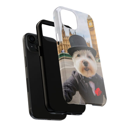 Dapper Maltese Selfie at Big Ben Tough Phone Case