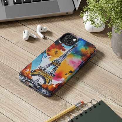 Vibrant Twilight Eiffel Defender Case