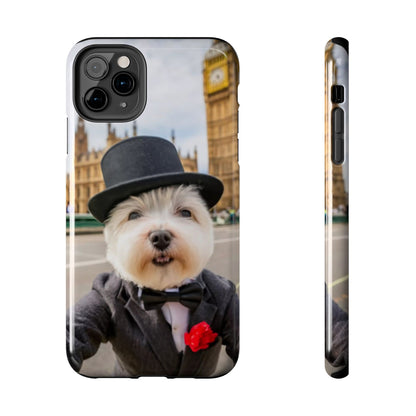 Dapper Maltese Selfie at Big Ben Tough Phone Case