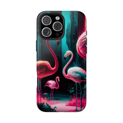 Vibrant Flamingo Gathering Tough Phone Case