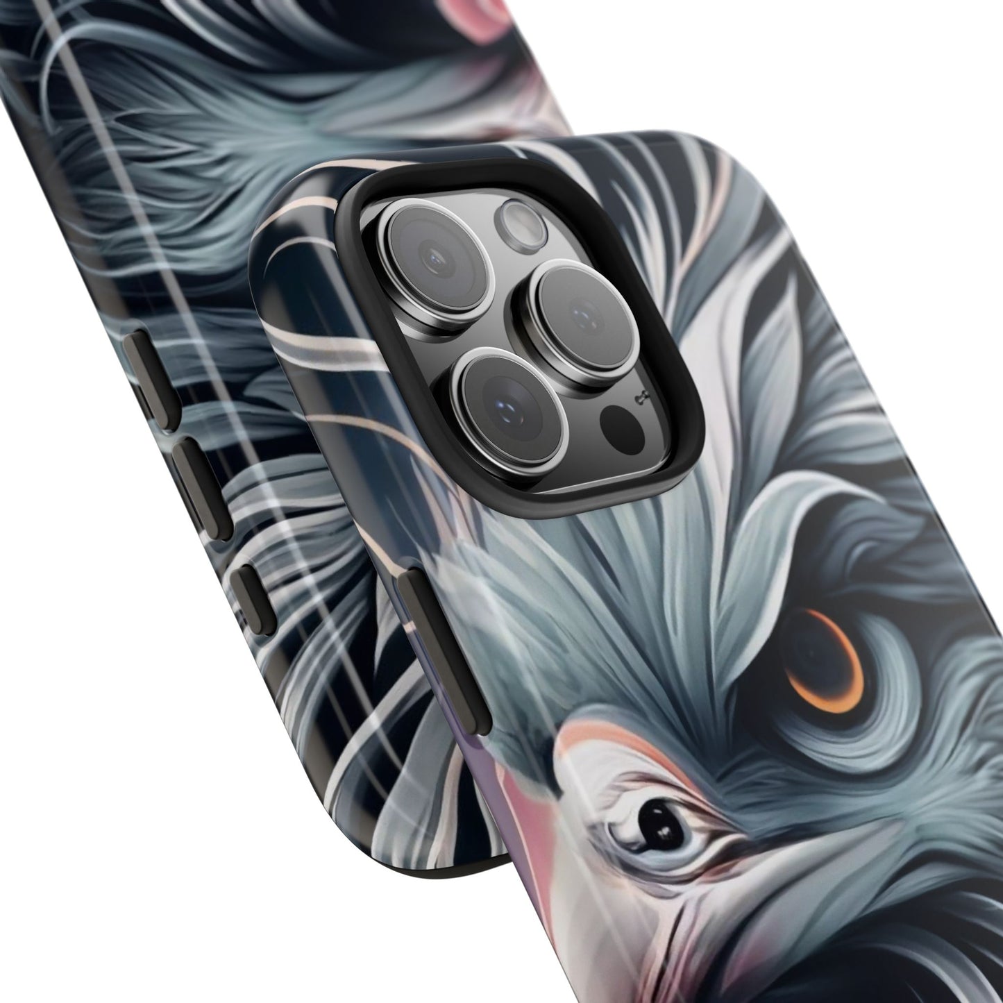 AviarySwirls Monochrome Bird Tough Phone Case