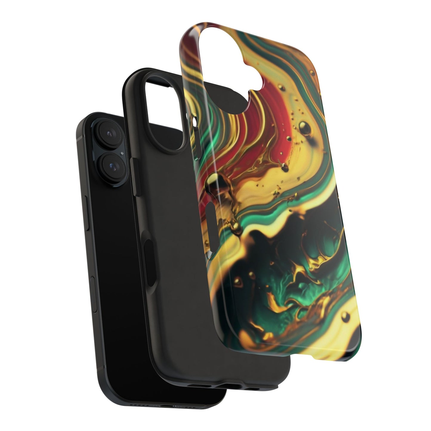 Golden Fluid Waves Defender Case