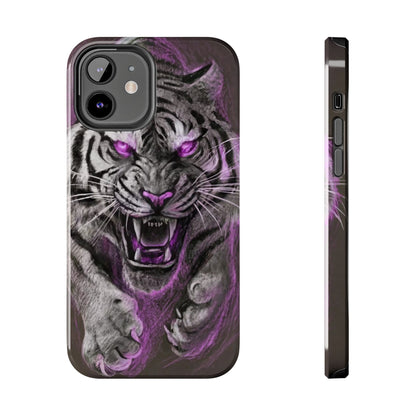 Enigmatic Hunter Tiger Sketch Tough Phone Case