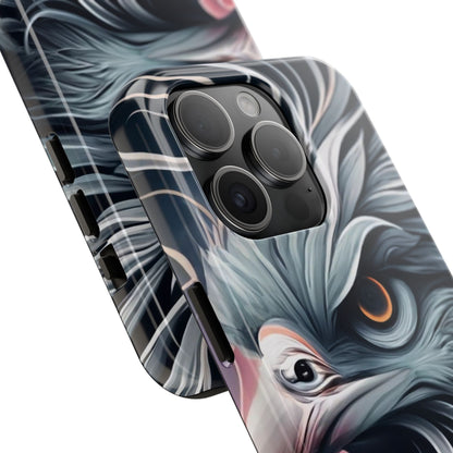 AviarySwirls Monochrome Bird Tough Phone Case