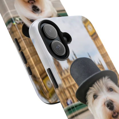 Dapper Maltese Selfie at Big Ben Tough Phone Case