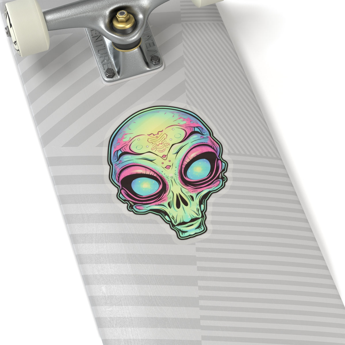 Galactic Spectrum Alien Head Vinyl Sticker