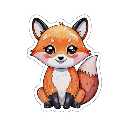 Charming Fox Watercolor Cartoon Sticker