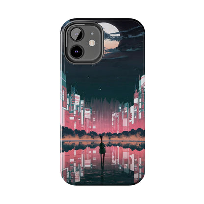 Moonlit Waterfront City Night Tough Phone Case