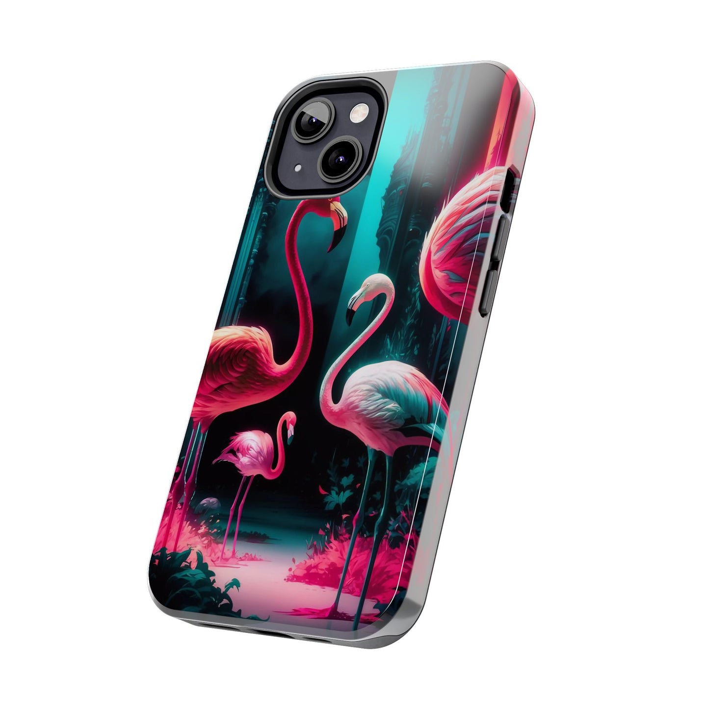 Vibrant Flamingo Gathering Tough Phone Case