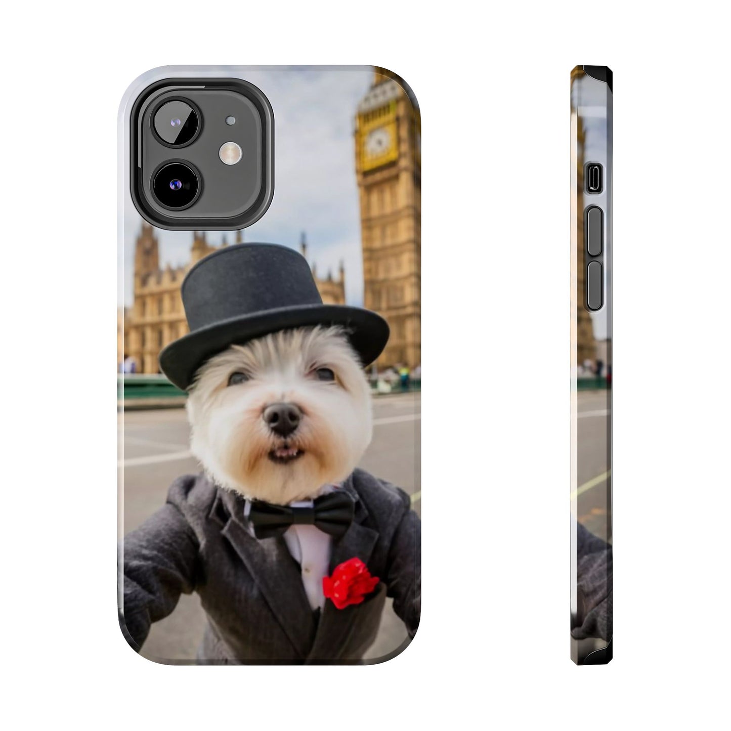 Dapper Maltese Selfie at Big Ben Tough Phone Case