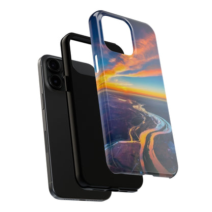 Celestial Sunset Earth View Tough Phone Case