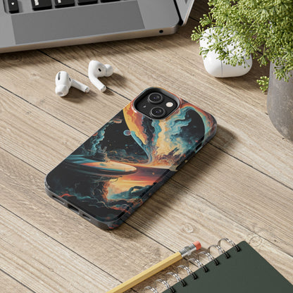 Retro Futuristic Space Odyssey Tough Phone Case
