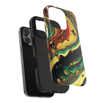 Golden Fluid Waves Defender Case