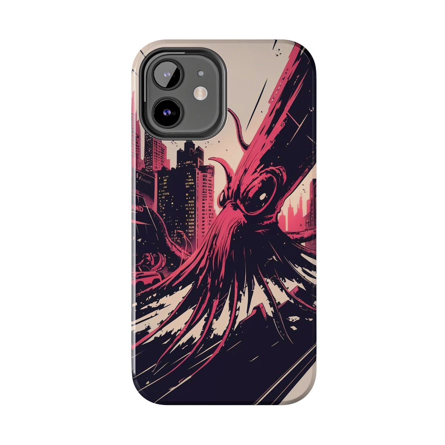 Kraken Rampage Cityscape Tough Phone Case