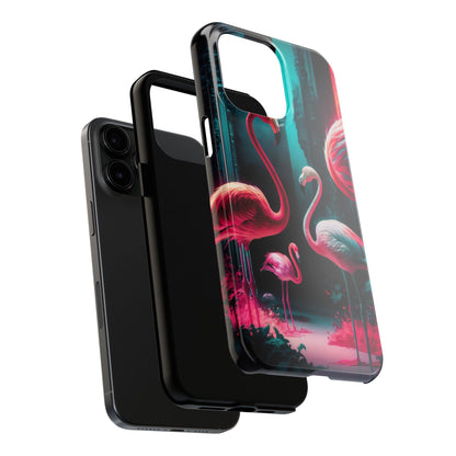 Vibrant Flamingo Gathering Tough Phone Case