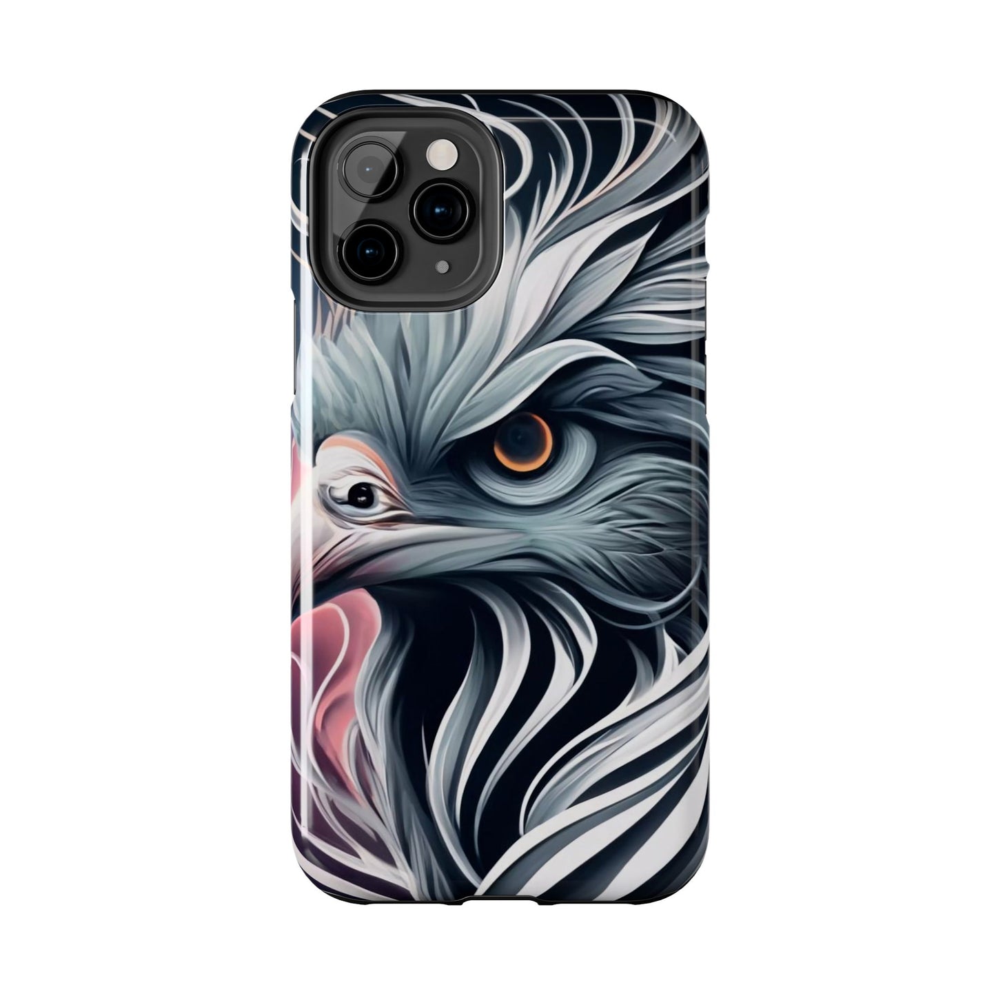 AviarySwirls Monochrome Bird Tough Phone Case