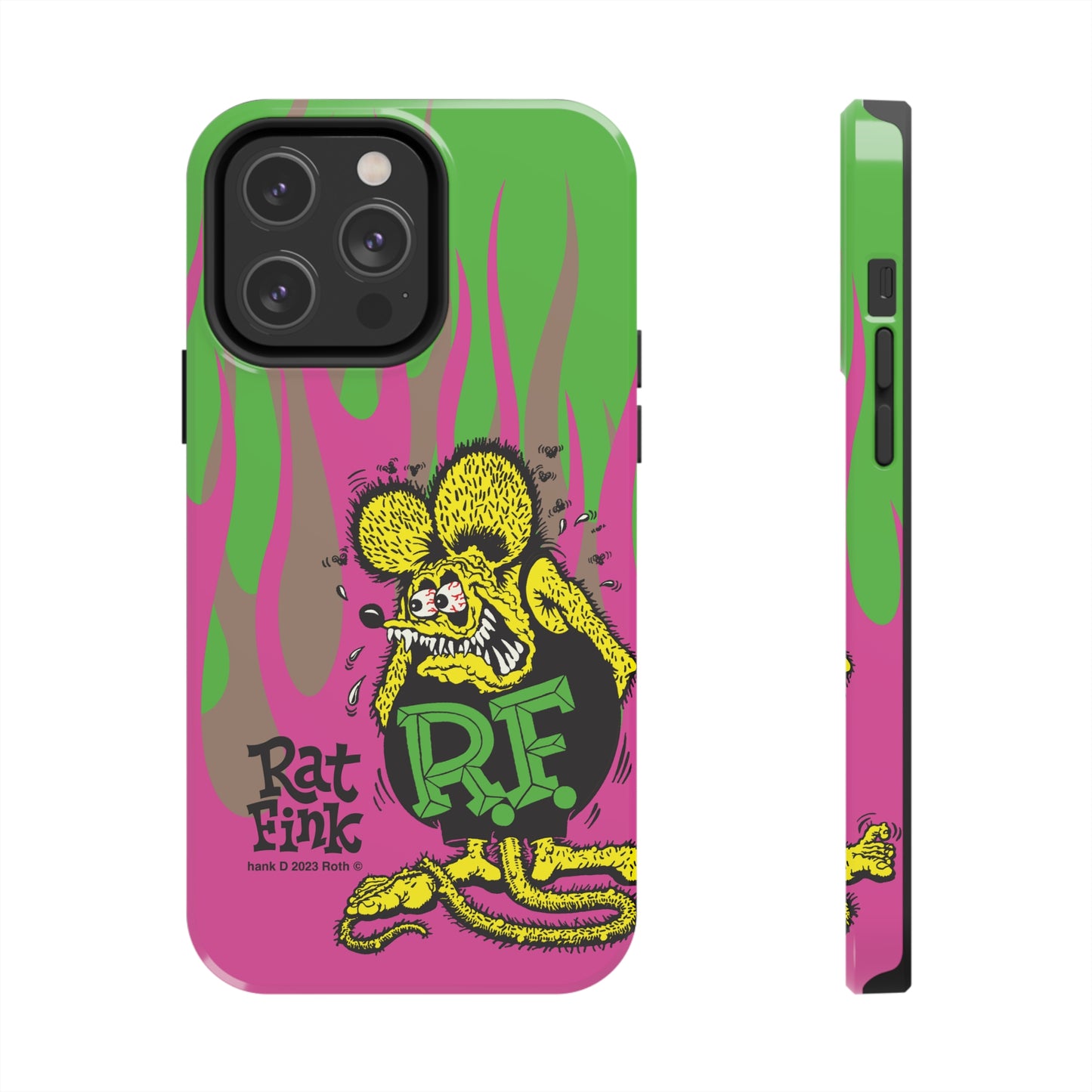 Fink Flames - Pink/Green - Tough Phone Case