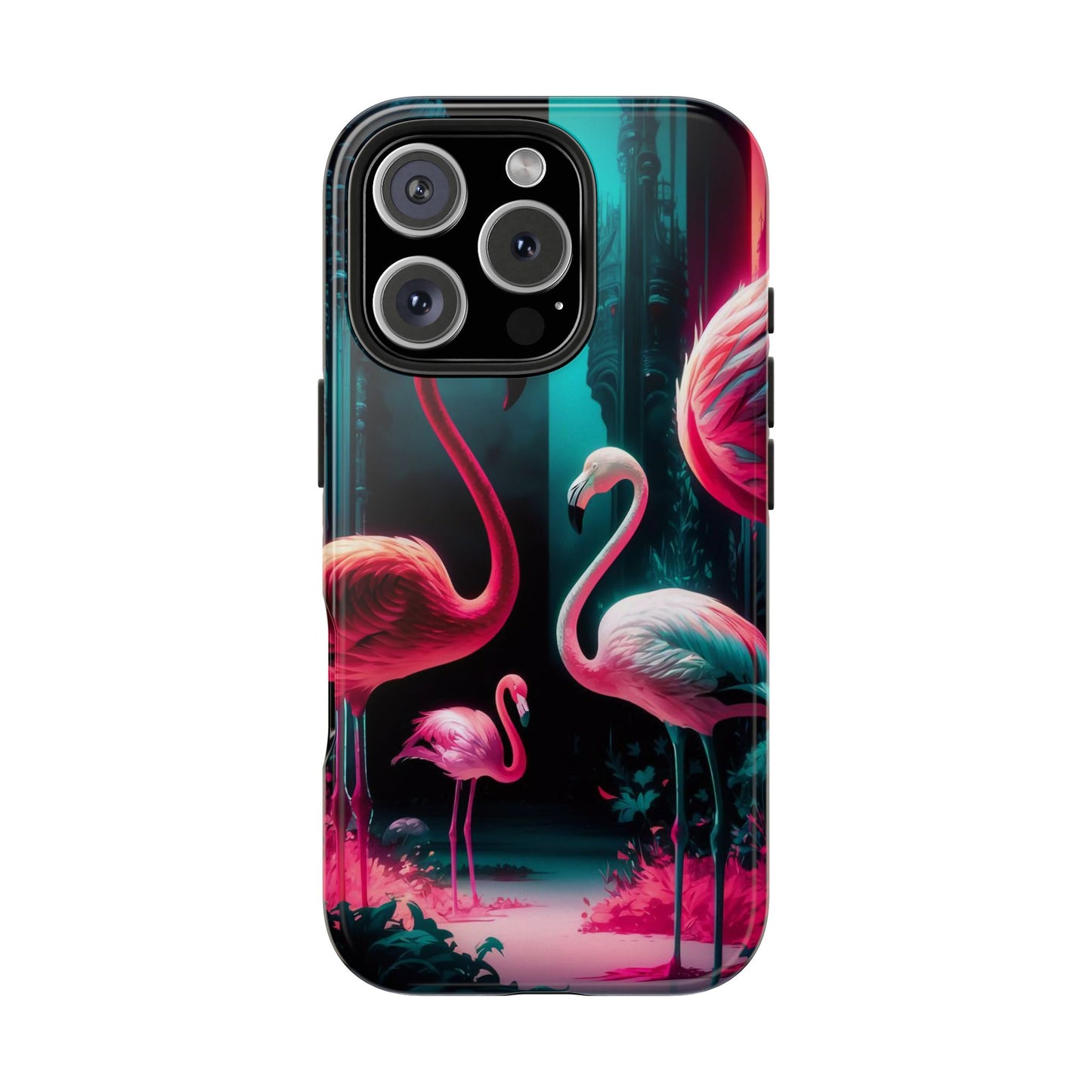 Vibrant Flamingo Gathering Tough Phone Case