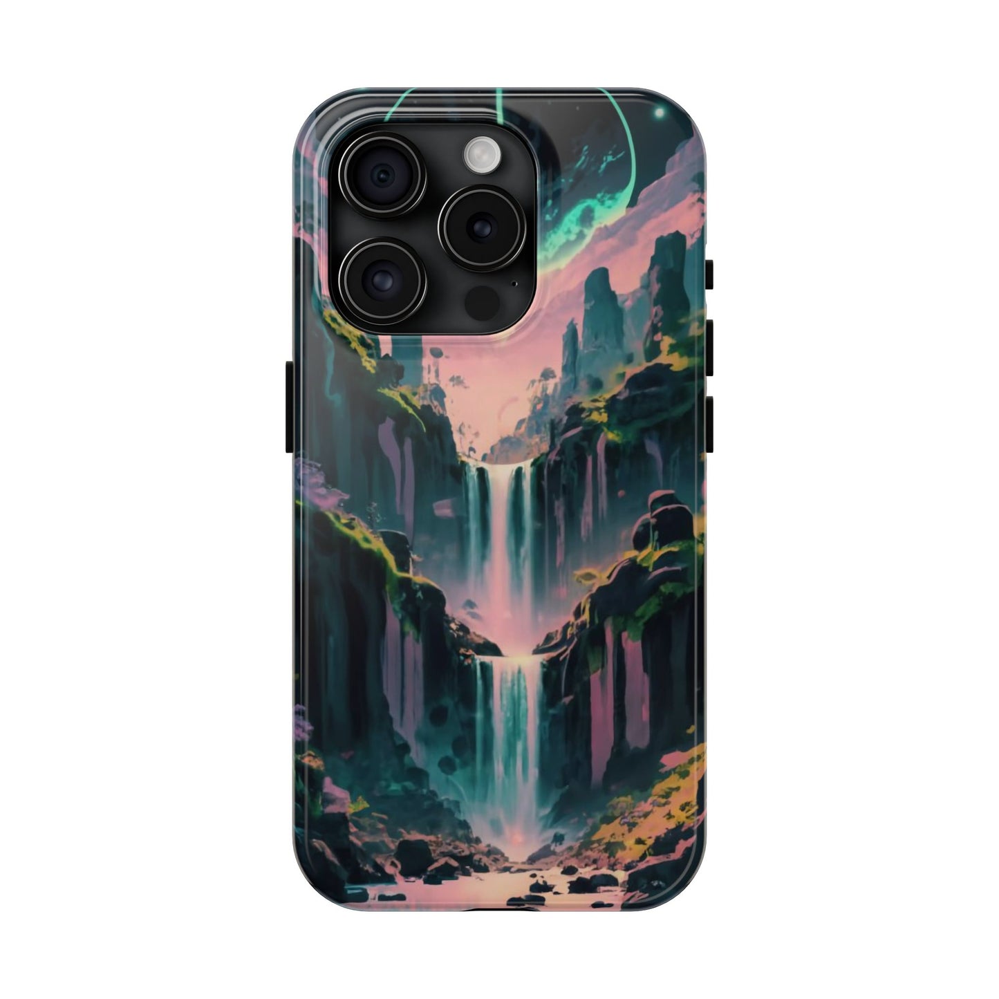 Moonfall Cascades Night View Tough Phone Case