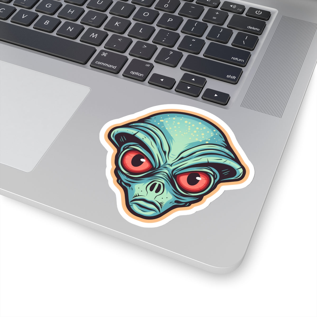 Mystic Green Alien Head Vinyl Sticker