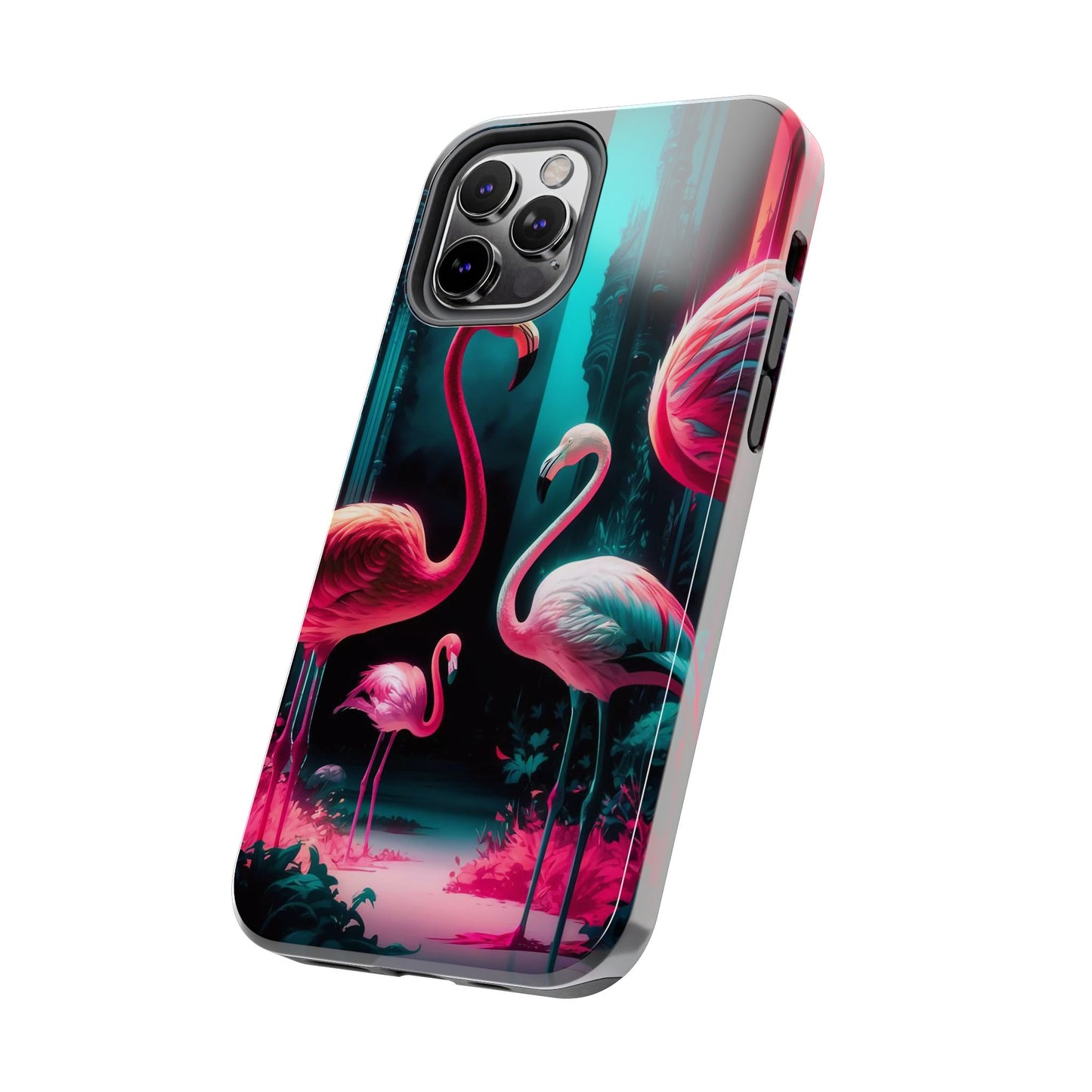 Vibrant Flamingo Gathering Tough Phone Case