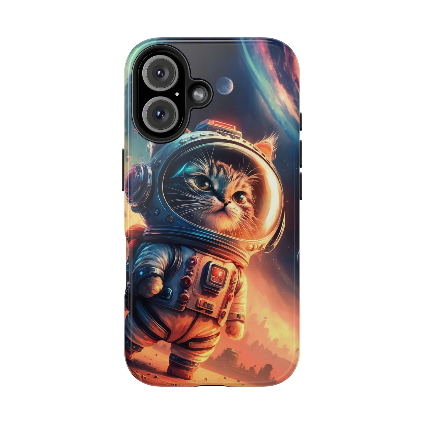 Cosmic Kitty Space Explorer Tough Phone Case