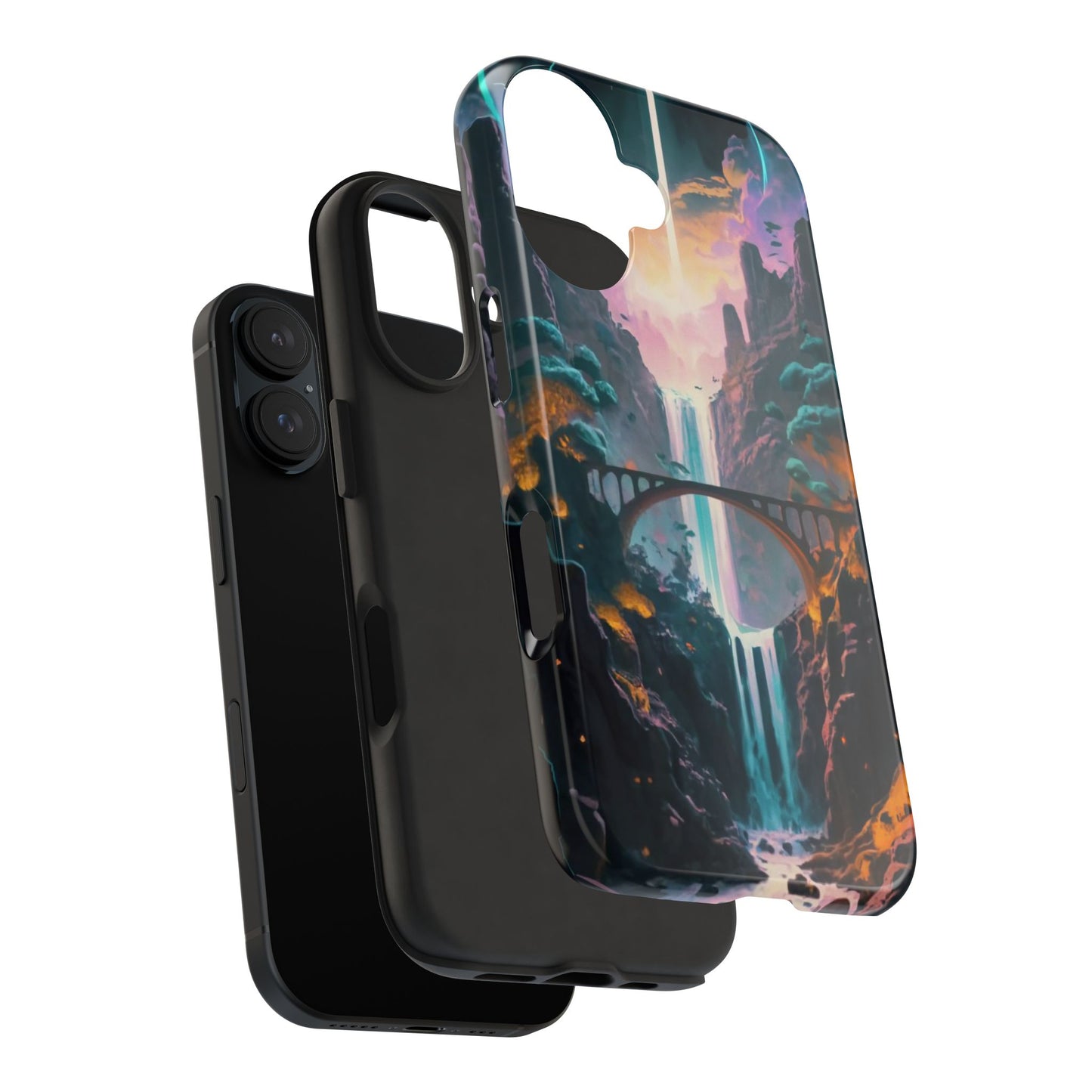 Midnight Cascade Blue Moon Tough Phone Case