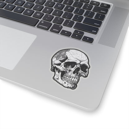 Monochrome Skull Sticker