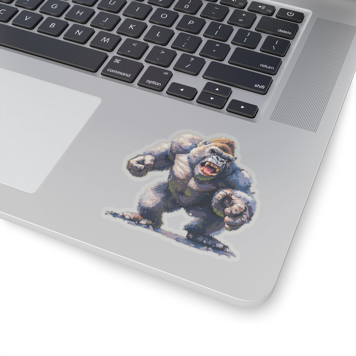 Pixelated Striking Gorilla Titan Vinyl Sticker