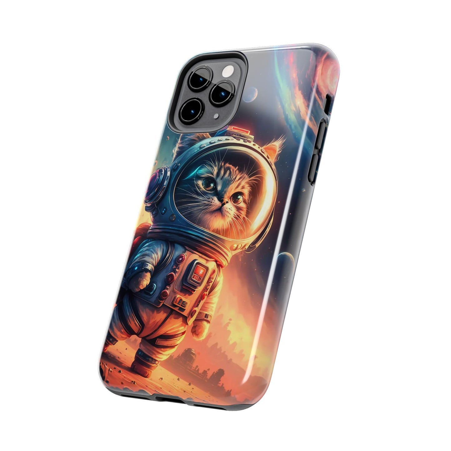 Cosmic Kitty Space Explorer Tough Phone Case